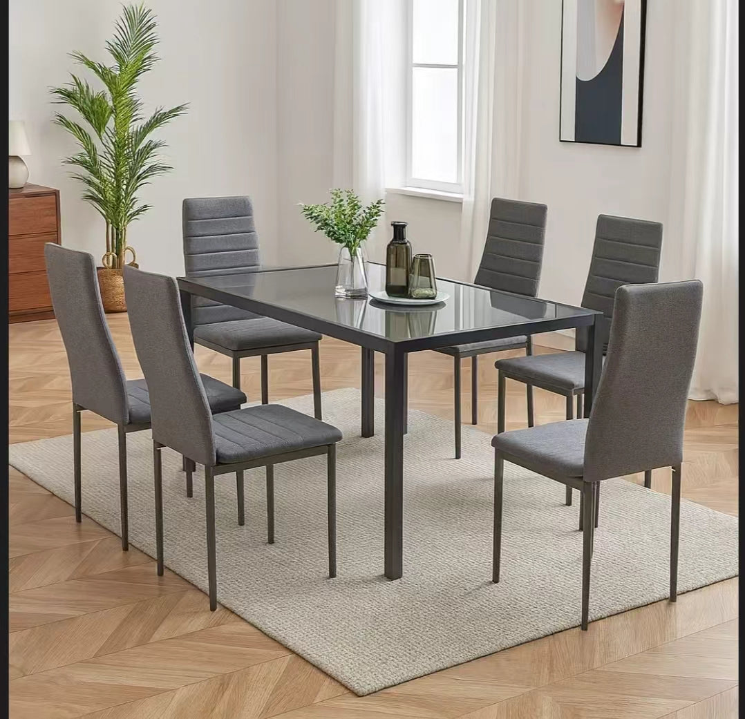 THE HIGH GLOSS SET RECTANGULAR GRAY