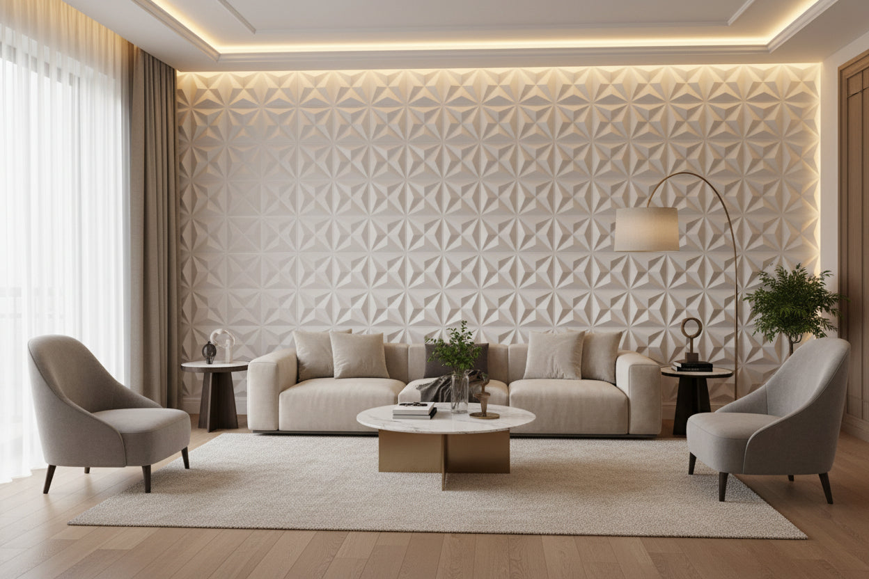 3D PYRAMID STAR WALL PANEL