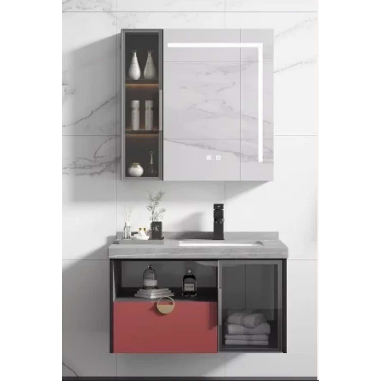 Armani Gray Limestone Ceramic Basin