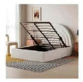 CRESCENT OTTOMAN UPHOLSTERED LIFT UP STORAGE BED