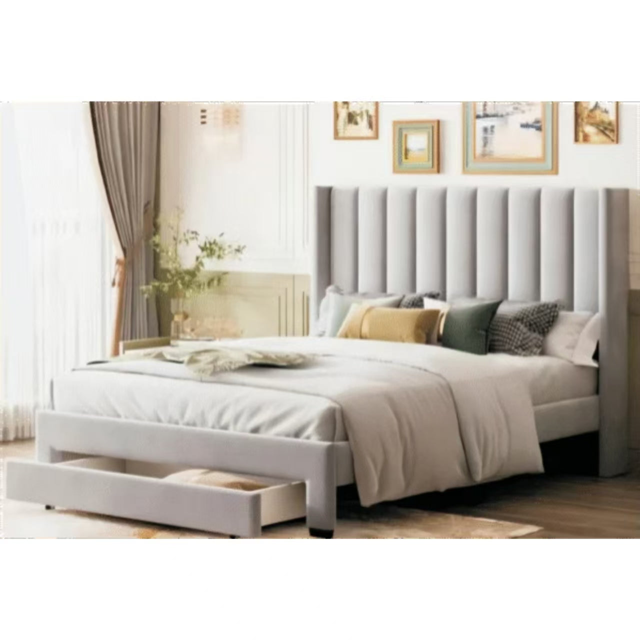 MERAX LUXURY UPHOLSTERED BED FRAME