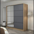 MODERN 2 DOOR SLIDING WARDROBE WITH MIRROR