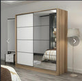 MODERN SLIDING DOOR WTH MIRROR & SHELVES