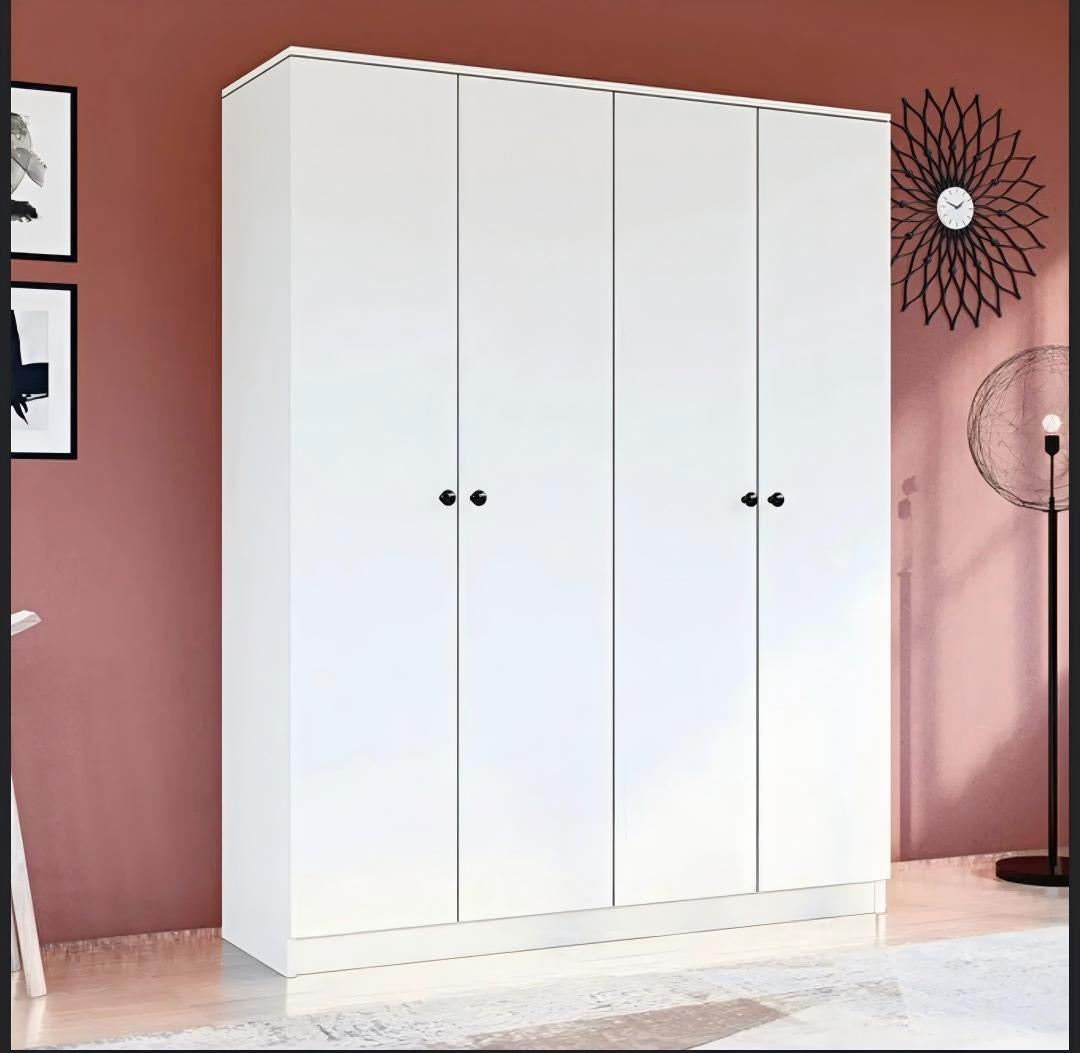 4 DOOR WHITE WARDROBE