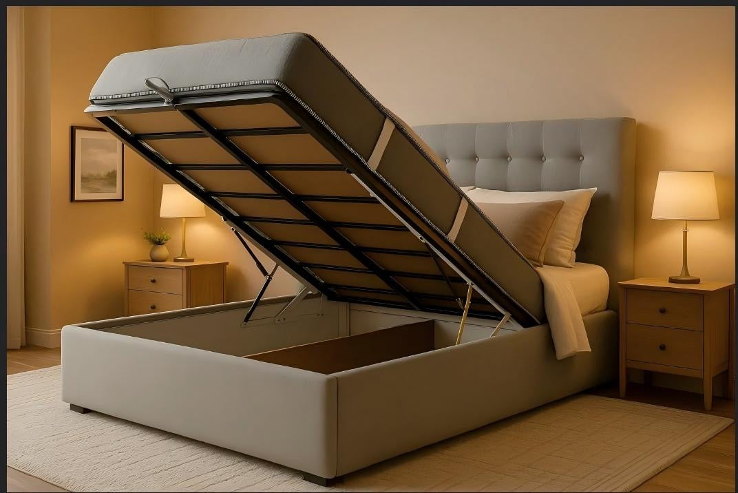 HIGH QUALITY PRACTICAL BED FRAME SOFT BED WITH A HYDRAULIC STORAGE MECHANISM