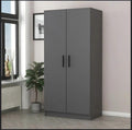 MODERN 2 DOOR WARDROBE WTH DOUBLE HANGING RODS 90CM WIDE