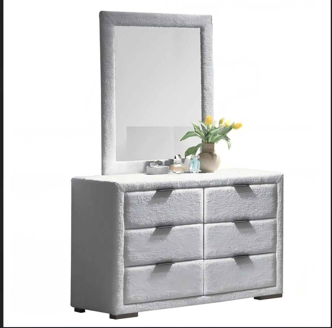 UPHOLSTERED WARDROBE WITH MIRROR