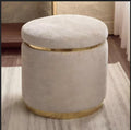 ROUND CURVY PUFF WITH GOLDEN ACCENTS