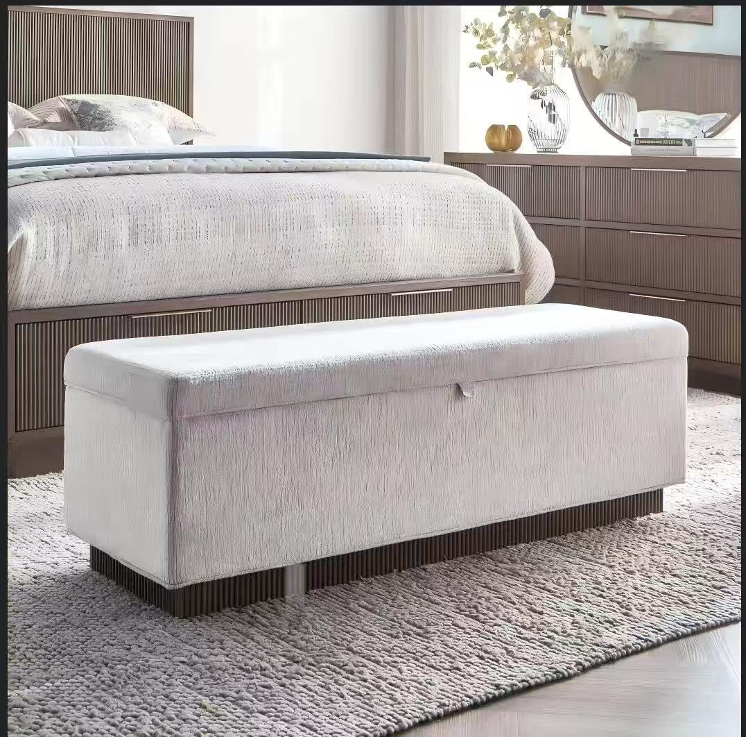 Modern Soft Bench Greyish - Upholstered Bench